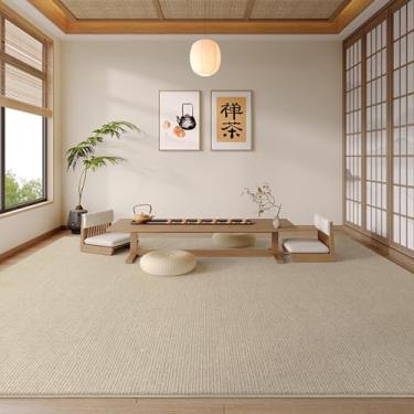 Imagem de Sala de estar, Sala de chá, Quarto de cor sólida, Escritório, Carpete resistente a manchas, Decoração para casa (120 x 200 cm (3,9 x 6,6 pés/QR Sem vinco 14)