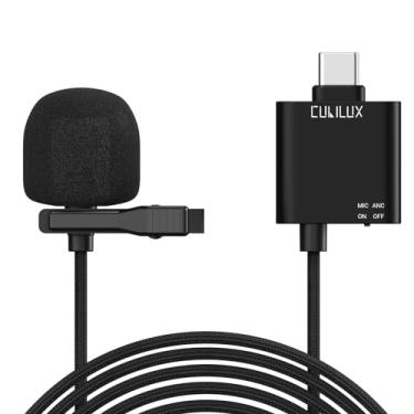 Imagem de Cubilux Microfone USB C, microfone de lapela tipo C com cancelamento de ruído ativo para Vlog, YouTube TikTok, compatível com iPad Pro, iPad 10, iPad Air 5/4, Samsung S24/S23/S22 Pixel 8/7/6 Pro