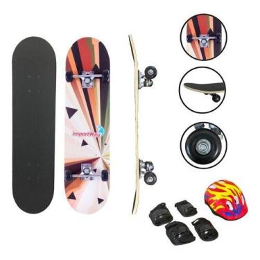 Imagem de Skate Infantil Iniciante Montado C/ Kit De Proteção Completo - Importw