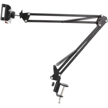 Imagem de Suporte de Telefone de Cama Ajustável 360 Graus, Metal Dobrável Portát