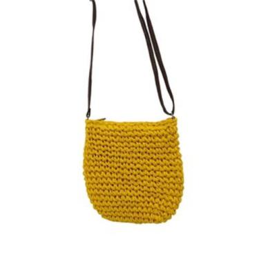 Imagem de Bolsa de Palha Saco Com Alça Couro Transversal Casual Simples - Kingle