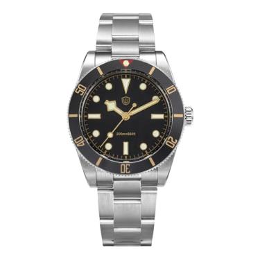 Imagem de watchdives Relógios de quartzo, WD7922 BB54, relógio de pulso de luxo com cristal de safira, 37 mm, 20 bares, relógios de mergulho para homens, Preto/amarelo/novo logotipo, Relógios de quartzo
