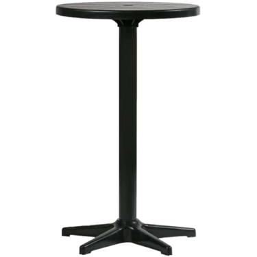 Imagem de Mesa Bistrô Preta Alta Plástica Desmontável 96cm – Ideal para Bares, Cozinhas, Balcões e Lanchonetes Home Gourmet