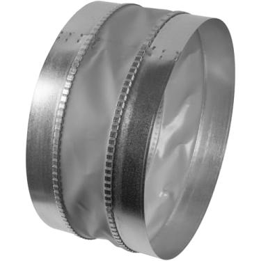 Imagem de Vent Systems Conector de duto redutor de vibração flexível de 30,5 cm - adaptador de mangueira de ventilação de aço galvanizado redondo, duto espiral macho, extensor de tubo, acessórios de ventilação