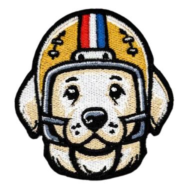 Imagem de Siam Accs Rugby Fans Labrador Retriever com patch de capacete bordado time favorito dos fãs de futebol americano, passar a ferro, costurar, para roupas, mochilas, jeans, motocicleta, costurar