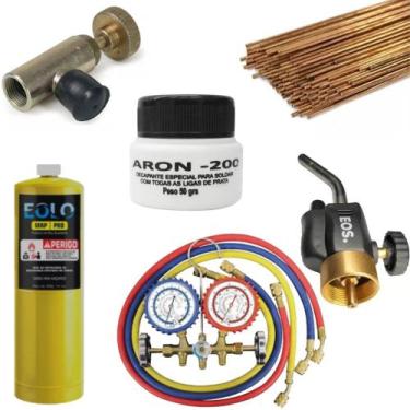 Imagem de Kit Reparo Refrigeração Maçarico Manifold Solda - Refrigeração Cataven