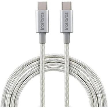 Imagem de Cabo USB-C - USB-C 1,5m nylon branco Intelbras EUCC 15NB