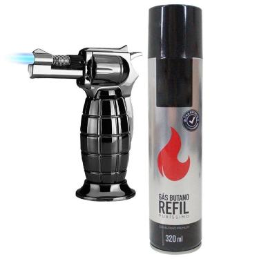 Imagem de Isqueiro Maçarico Culinária Acoplável com Refil Gás