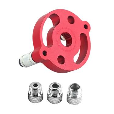 Imagem de Ｂｅｓｇａ Guia de Broca de Cavilha 6-10 Mm Vertical Autocentrante Conjunto de Gabarito de Cavilha para Furo de Madeira Lisa Guia de Broca Portátil para Perfurad, Vermelho, 3