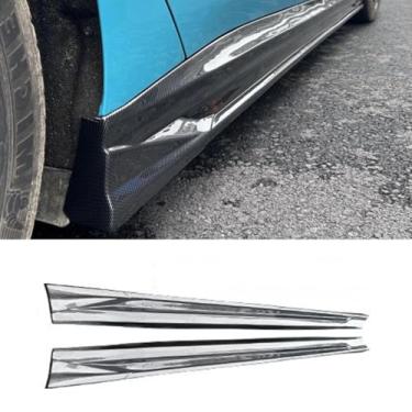 Imagem de Spoiler do para-choque traseiro do carro Difusor do para-choque dianteiro divisor saia lateral peça modificação labial para acessórios de carro Su7 (saia lateral lábio aparência carbono)