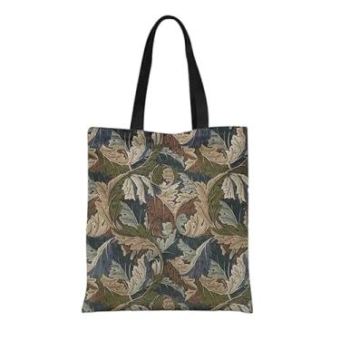 Imagem de Lytxdll Bolsa feminina com estampa floral, bolsa de ombro reutilizável, bolsa de compras de supermercado para trabalho, escola e viagens, 9