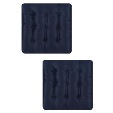 Imagem de Kit 2 Futon 40x40 Baixo Assento Almofada Colorida Shelter(Azul Marinho)