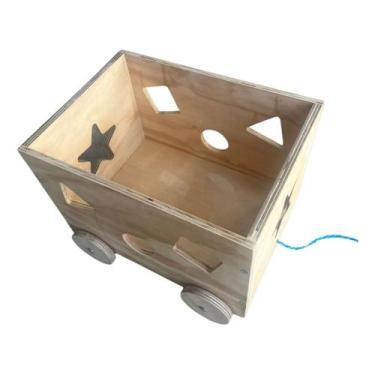 Imagem de Carrinho Guarda Brinquedos Multiuso Montessoriano Madeira - Colormobil