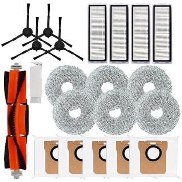 Imagem de Kit de acessórios de substituição compatível com aspirador de pó robô Xiaomi X20 Max, X20 Pro, inclui 1 escova principal + 4 escovas laterais + 4 filtros HEPA + 6 roupas de esfregão + 5 sacos de