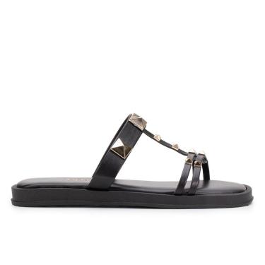 Imagem de Papete Godiva Tachas Metálicas Feminina Preta-Feminino