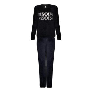 Imagem de Pijama Feminino Hering Manga Longa Em Fleecê Inverno Frio-Feminino