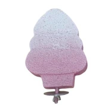 Imagem de IEUDNS Suporte de brinquedo para, brinquedo de exercício, mastigação, dentes, boca, molar, salto, suporte para cacatua, periquito, calopsita, Rosa