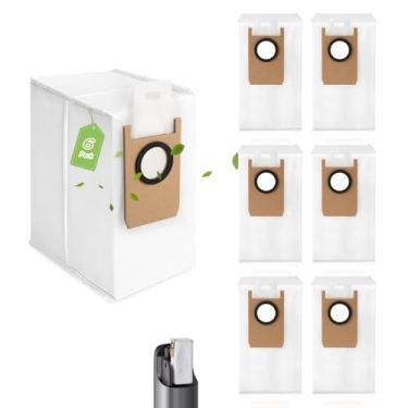 Imagem de 6 peças de substituição para sacos de pó Eufy Omni S1 Pro/Omni S1 compatíveis com sacos de aspirador de pó robô Omni S1 Pro/Omni S1 (grande capacidade de 2,7 L)