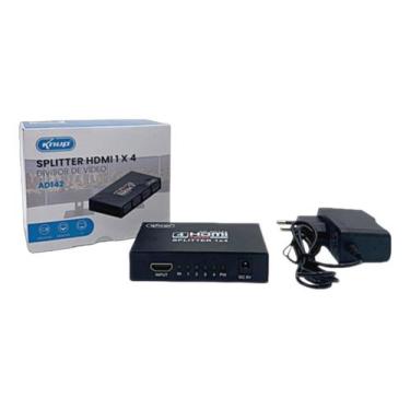 Imagem de Splitter Distribuidor Hdmi 1x4 3d Divisor Full Hd 1.4 1080p - Knup