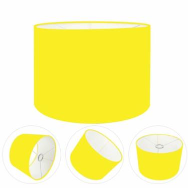 Imagem de Cúpula Abajur Cilíndrica Cp-8018 Ø40x25cm Amarelo