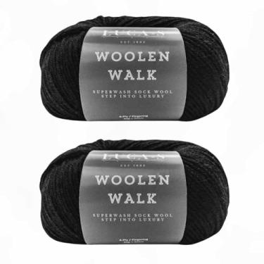 Imagem de 2 peças de lã Superwash para tricô, fio de meia de 4 camadas de 75% lã pura - 25% poliamida, 50 g de fio de tricô manual