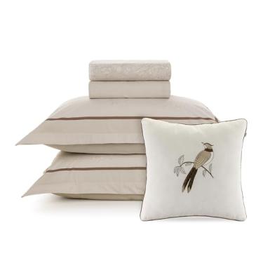 Imagem de Jogo de cama Queen Karsten 100% algodão Percal 200 Fios 4Pçs Com Dobra Feita (Mallu)