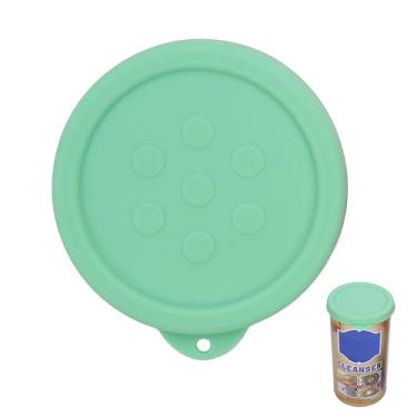 Imagem de Tampas de limpeza em pó de silicone compatíveis com Bar Keepers Friend 350 ml e capa de silicone de 595 g adequada para Comet, Ajax Powder Cleanser para manter seco, 1 pacote, ciano