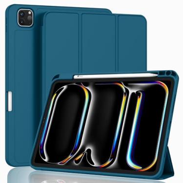 Imagem de ZryXal Nova capa para iPad Pro de 13 polegadas M4 (modelo 2024, 7ª geração) com suporte para lápis, capa inteligente para iPad [suporta Pencil Pro e Pencil (USB-C)], suporta Touch ID e despertar