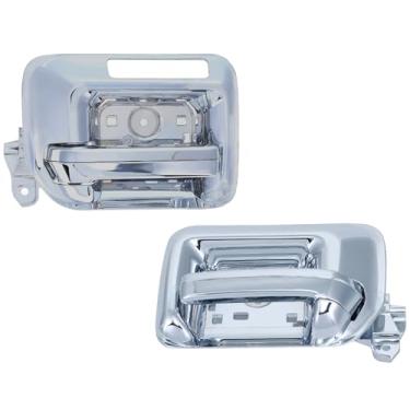 Imagem de PT Auto Warehouse GM-2549M-FP2 - Maçaneta interna interna interna, maçaneta cromada - com orifício de assento de memória (dianteiro esquerdo), par dianteiro esquerdo/direito