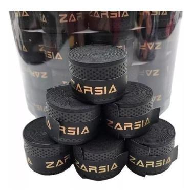 Imagem de Kit Cinco Overgrip Super Grip Seca Raquete Beach Tennis Zarsia Absorçã