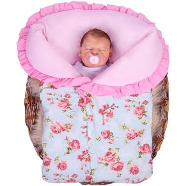 Imagem de Porta Bebê Saco de Dormir Quentinho Para Bebê Menina Charmosa Verde