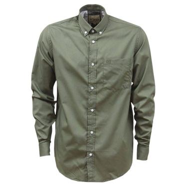 Imagem de Camisa Verde Manga Longa Masculina Lisa TXC 38264