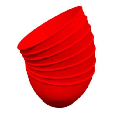 Imagem de Kit 10 Tigela Cumbuca Vermelha Açaí Sobremesa Pote 400ml - VENDEU BEM