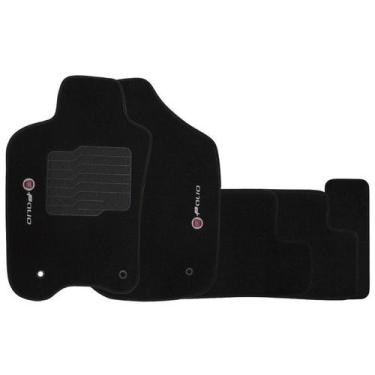 Imagem de Tapete Carpete Palio Fire G3 2012 à 2016 Logo Bordado Jogo 5 Peças Per