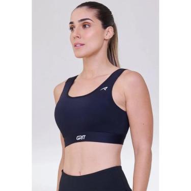 Imagem de Top Authen Grit Bossa Reto Com Bolso Ajustável, GG, Preto