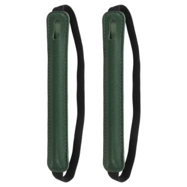 Imagem de PATIKIL 2 peças de suporte de caneta para tablet, capa universal retrátil para caneta, estojo elástico, bolso para lápis, bolsa protetora para tablet, notebook, verde escuro