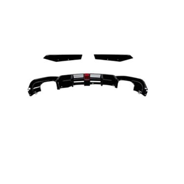 Imagem de Aerofólio difusor para para-choque traseiro de carro com luz de freio compatível com BMW F30 MT MP 325i 330i 2013-2019(2 Side Dual Output)