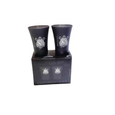 Imagem de Copo Corinthians Prime Shot Preto Allmix 60Ml Do Timao