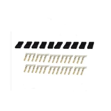 Imagem de Kit De Conector De Receptor Servo Jr Futaba 5 10 Pares Com Trava Macho