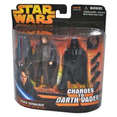 Imagem de Star Wars Episode III 3 Revenge of the Sith ANAKIN SKYWALKER changes to DARTH VADER Deluxe Action Figure & Accessory Set