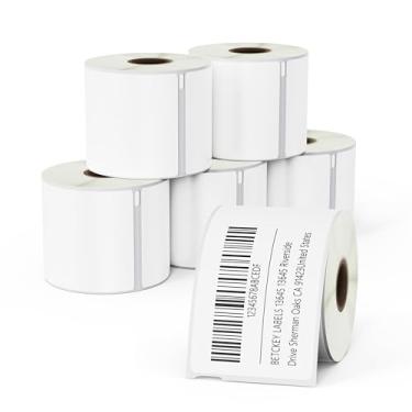 Imagem de BETCKEY - Substituição de etiqueta removível de filme para DYMO 99019 (2-5/40.6 cm x 7-1/5.1 cm), pasta de arquivos resistente a rasgos e etiquetas de fichários, compatível com impressoras DYMO 450