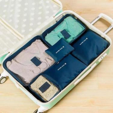 Imagem de Organizador De Malas Para Viagem - Kit 6 Peças - SHOP ALTERNATIVO, Azu