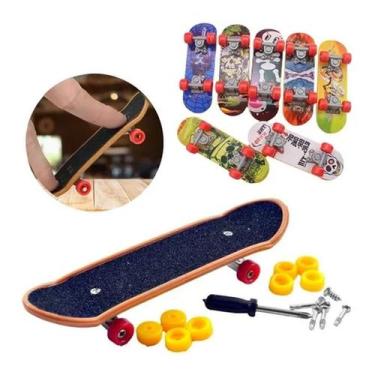Imagem de Skate De Dedo Profissional Fingerboard Brinquedo Presente Lixa - Extra