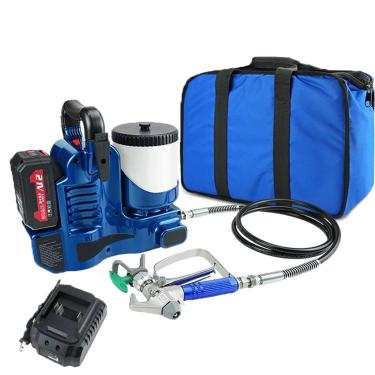 Imagem de Pulverizador de tinta elétrico portátil, alimentado por bateria, ajuste de velocidade da empunhadura de 6 velocidades, com cinto, gancho e bolsa de armazenamento