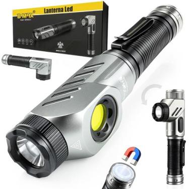 Imagem de Lanterna Tática Militar LED Recarregável USB 5000mAh  Super Potente co