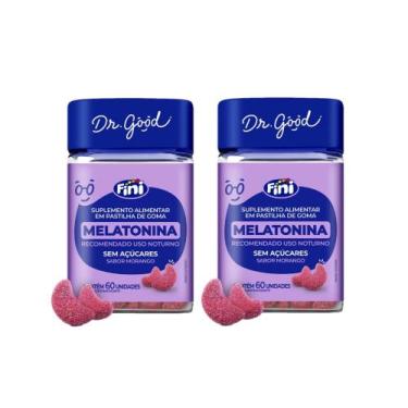 Imagem de Kit 2 Melatonina Em Gomas Sabor Morango 60 Unidades - Fini