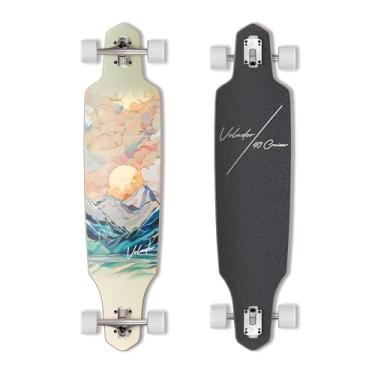 Imagem de VOLADOR Urban Freeride Pro Longboard Cruiser 101,6 cm | Deck de madeira de bordo canadense e caminhão Kingpin reverso forjado | Configuração completa de longboard drop through para viagens urbanas