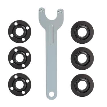 Imagem de Chave inglesa angular de moedor porca de flange compatível com Dewalt Milwaukee Bosch Black Decker Ryobi Makita 193465-4 11,4 cm 12,7 cm 5/8-11 peças