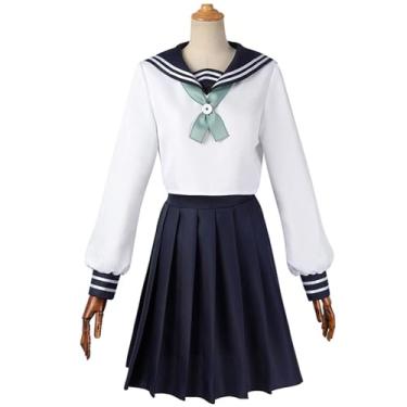 Imagem de Nuoqi Fantasia de cosplay Amanai Riko Uniforme de estudante com meia-calça GG