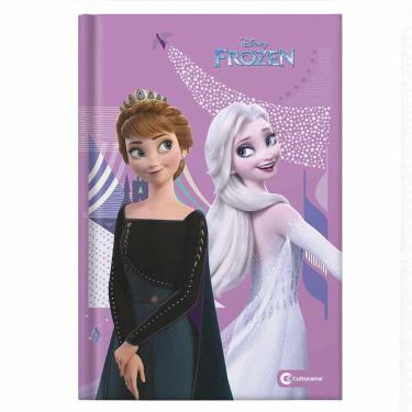 Imagem de Caderno Brochura Culturama Capa Dura 1/4 Le Disney Frozen 96 Folhas